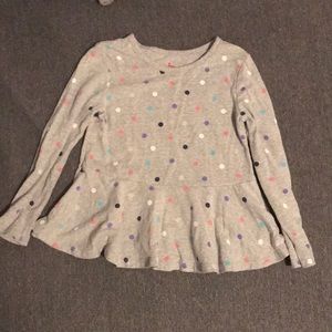 Bundle of 5 girl toddler long sleeve shirts